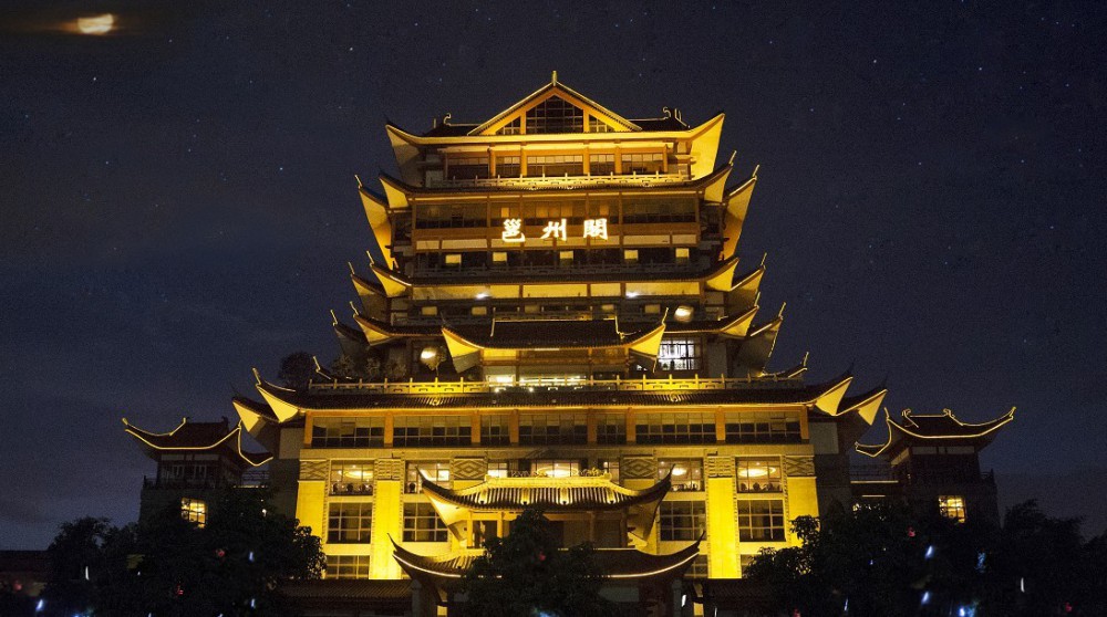 邕州阁夜景日景夜景